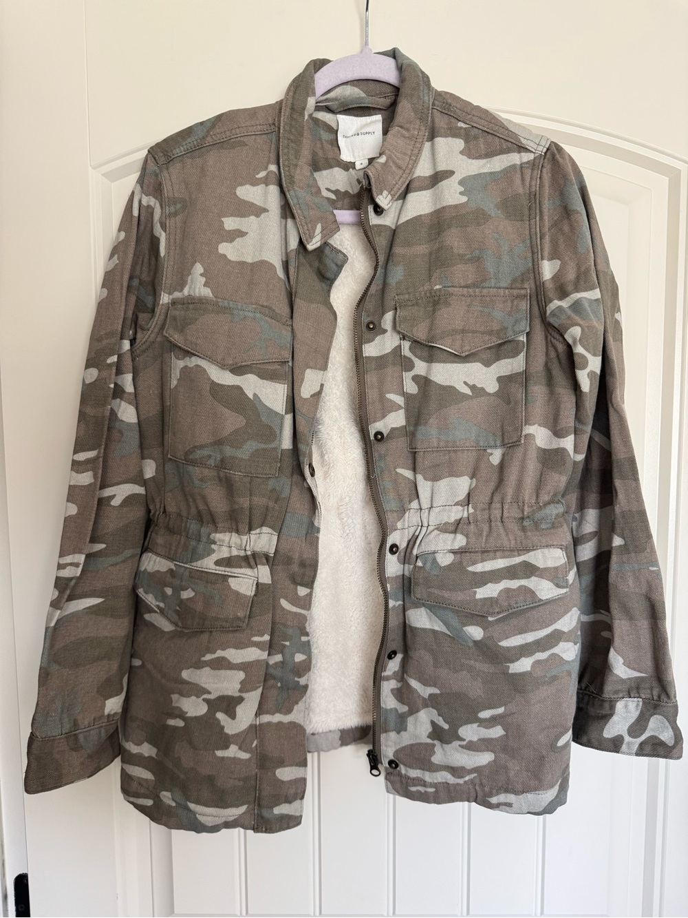 Thread & Supply Camo Utility Jacket in Olive & Gray